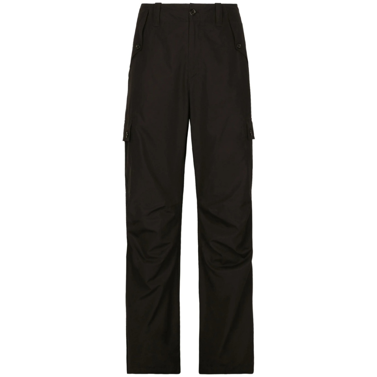 cargo-pocket logo-plaque cotton trousers
