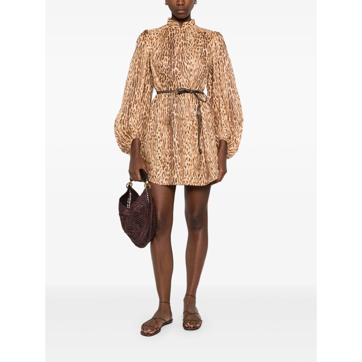 Cascadian leopard-print mini dress