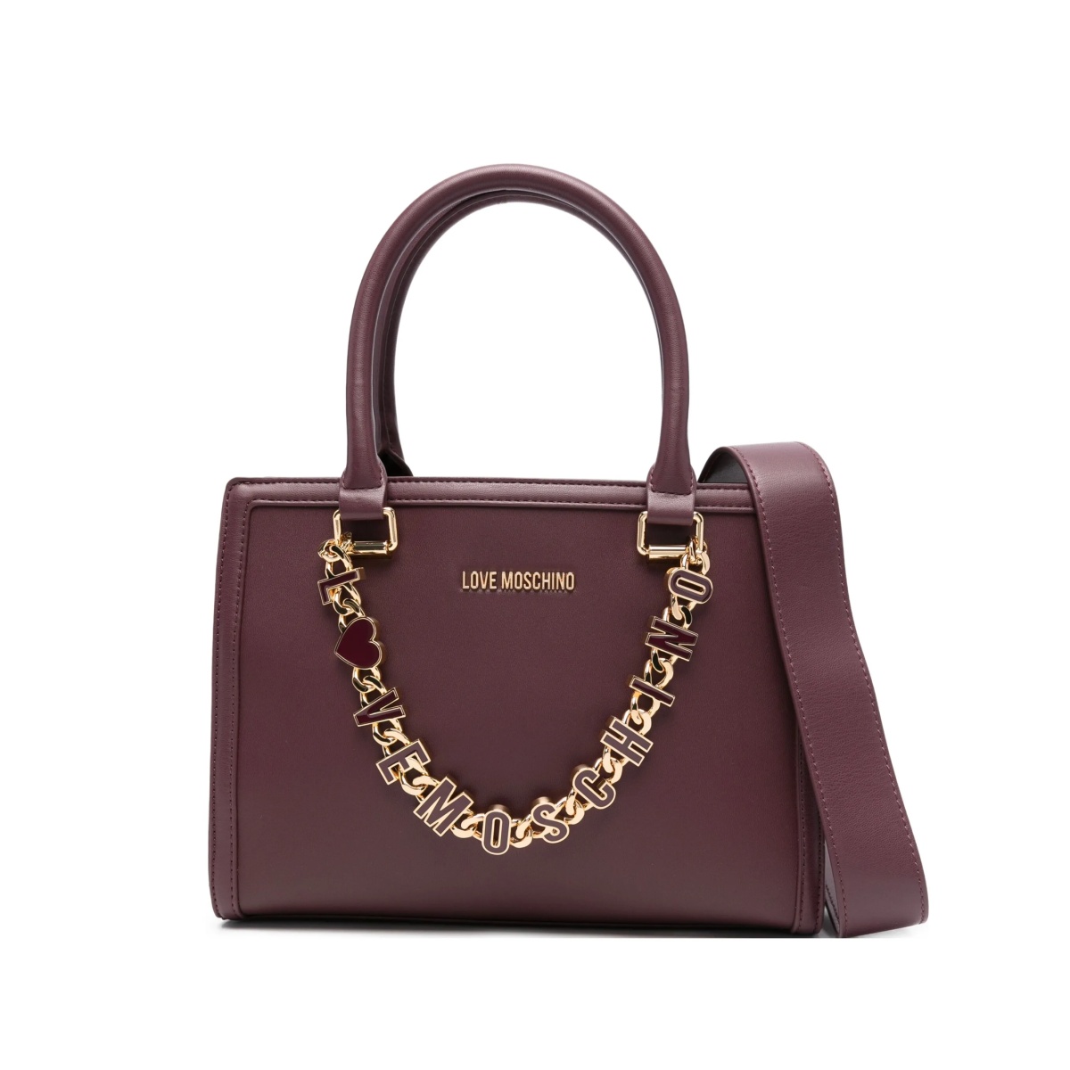 chain-embellished tote bag