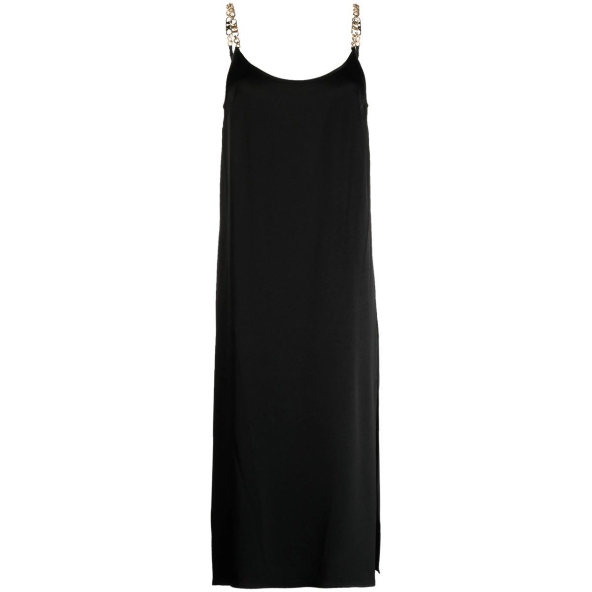 chain-link crepe midi dress