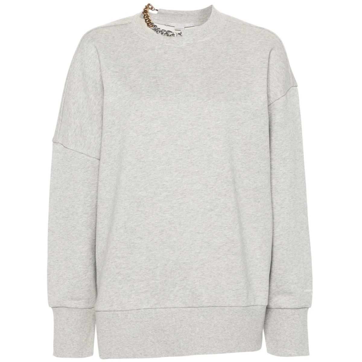 chain-link-detailing mélange sweatshirt