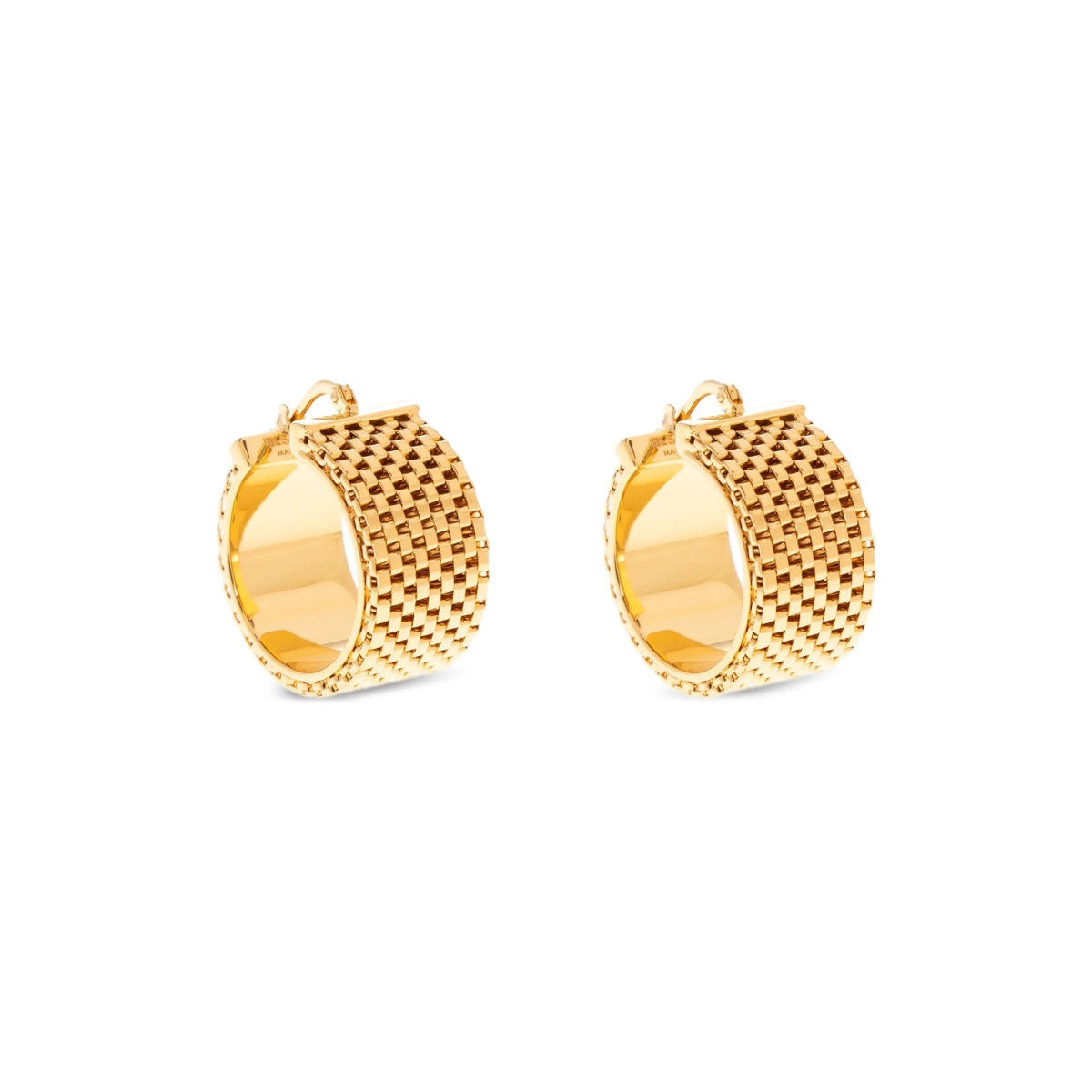 chain-link hoop earrings