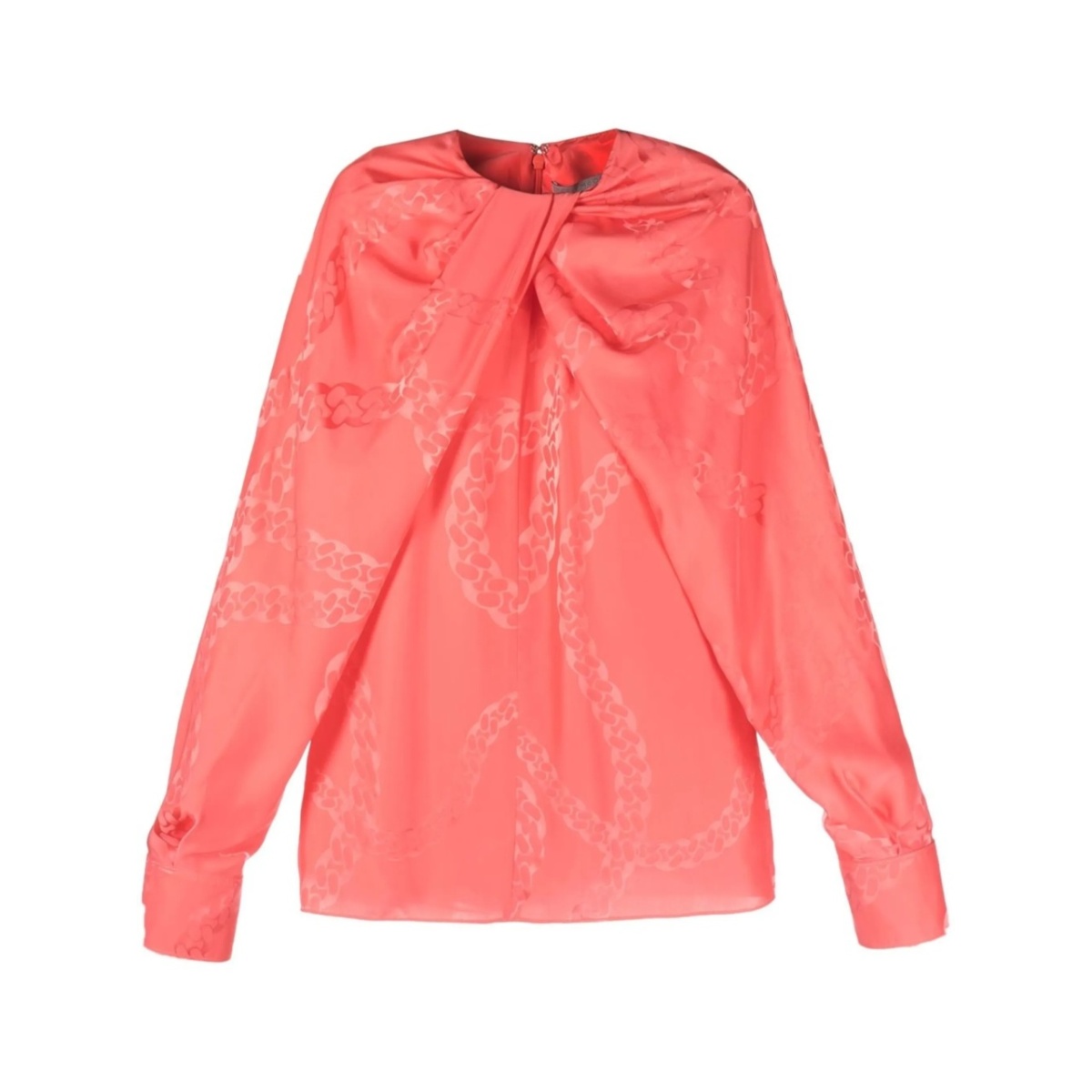 chain-link print blouse