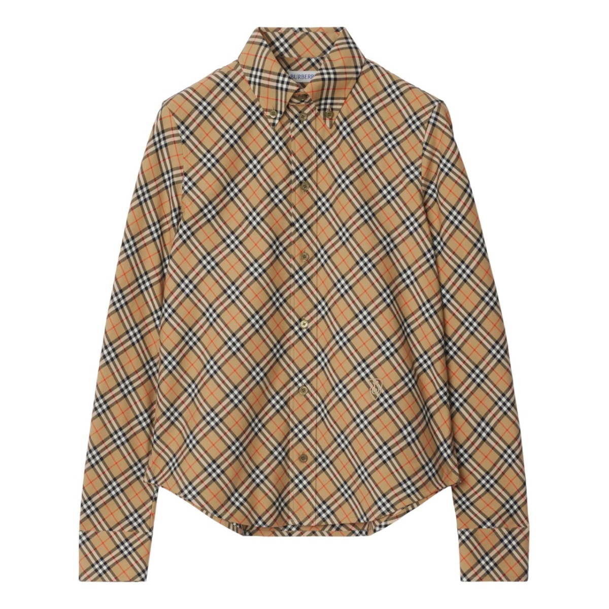 check-pattern cotton shirt