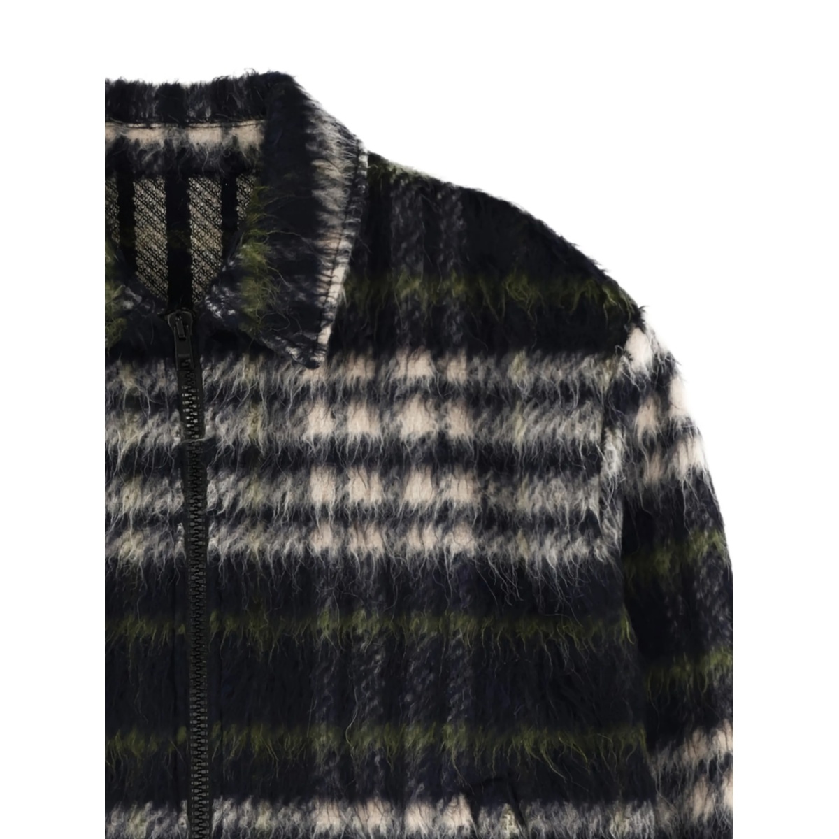 check-pattern zip-up jacket - Img 2