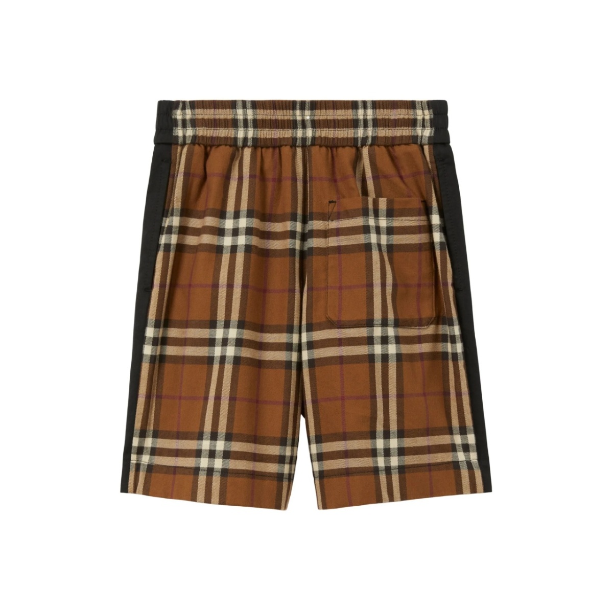 check-print panelled shorts - Img 2