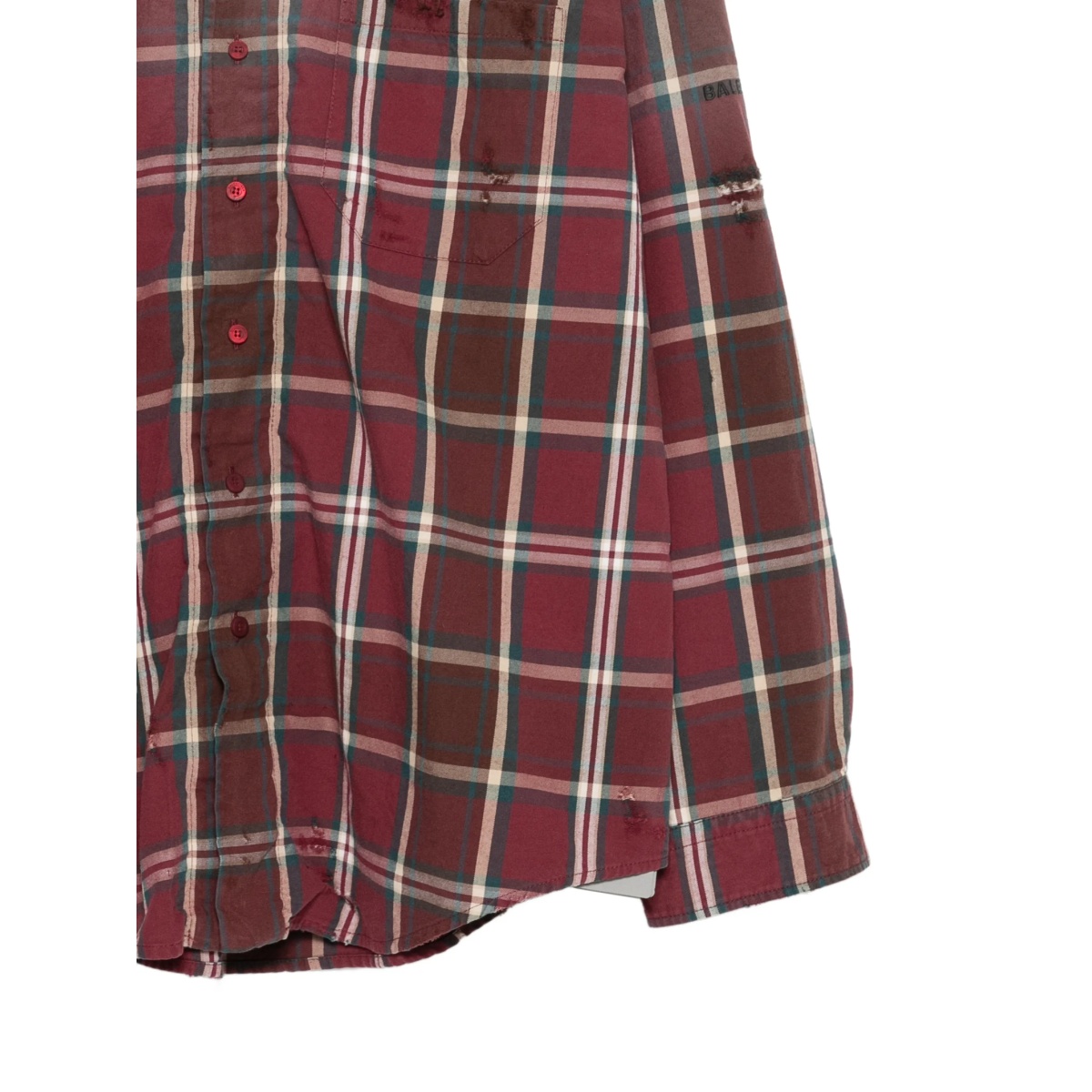 checked button-fastening shirt - Img 3