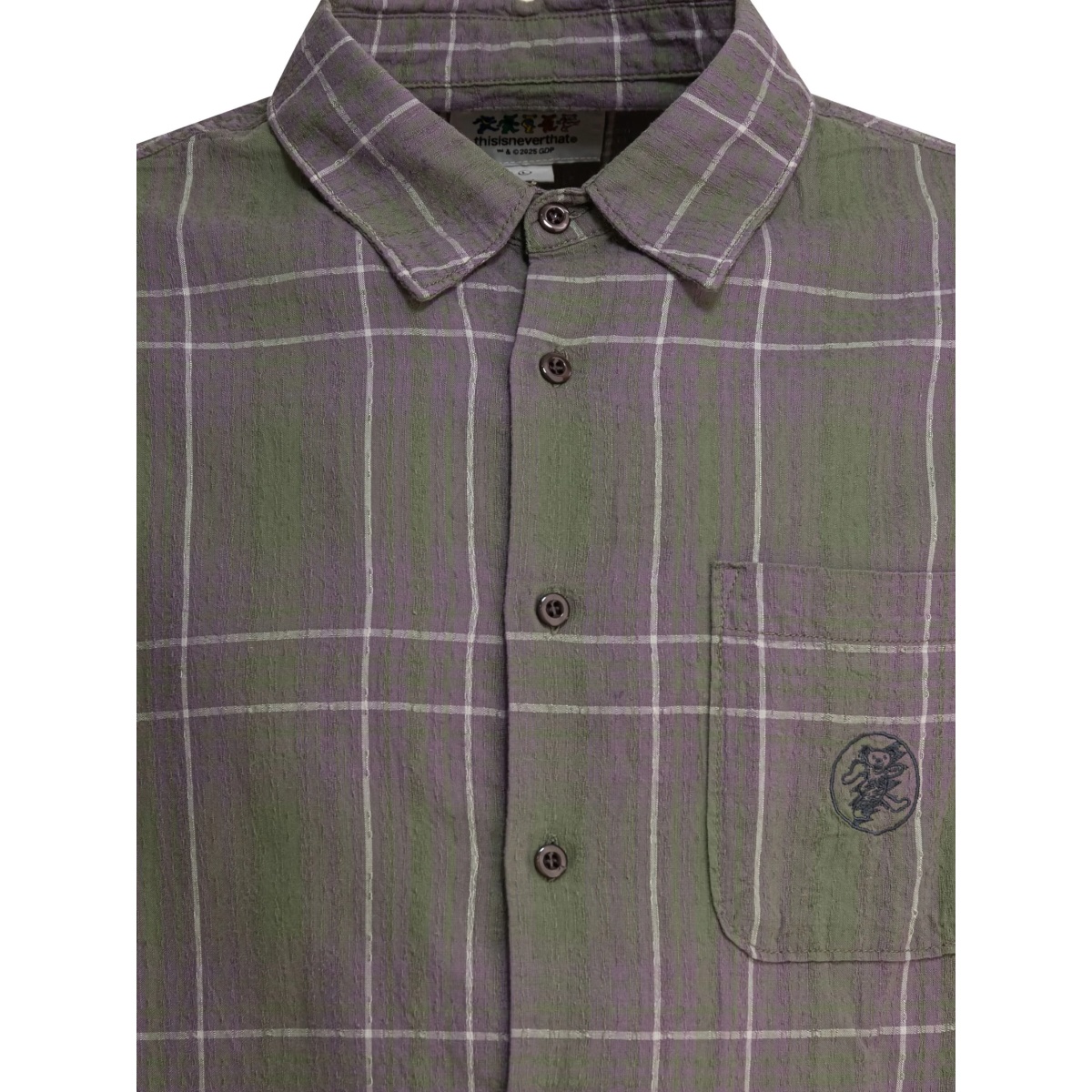 checked embroidered shirt - Img 4