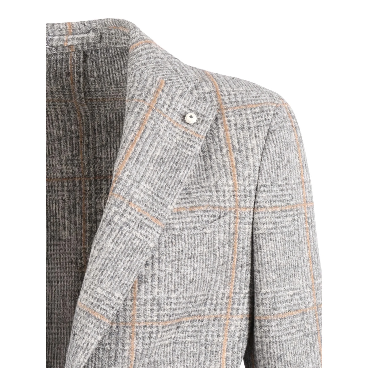 checked single-breasted blazer - Img 3