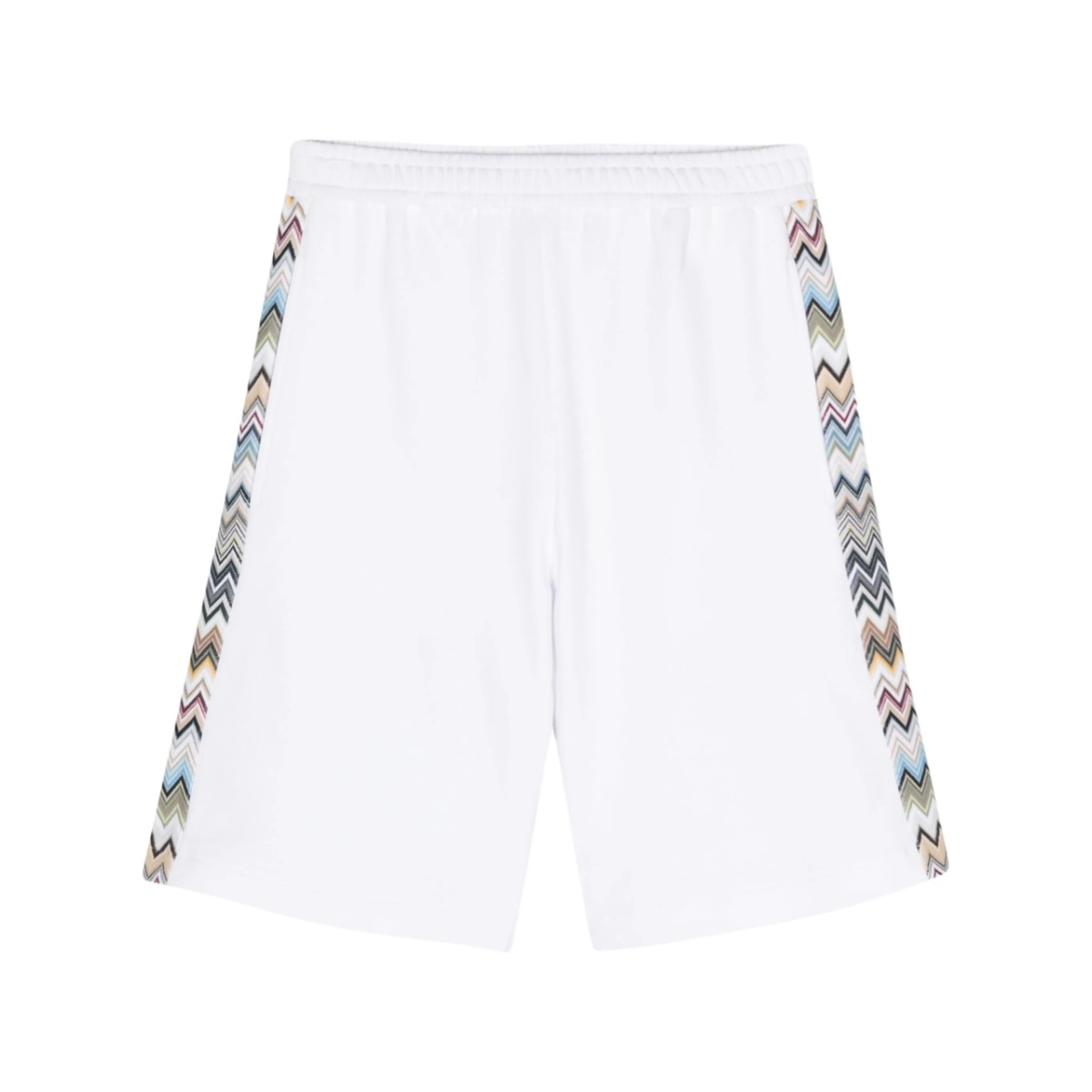 chevron-trim track shorts