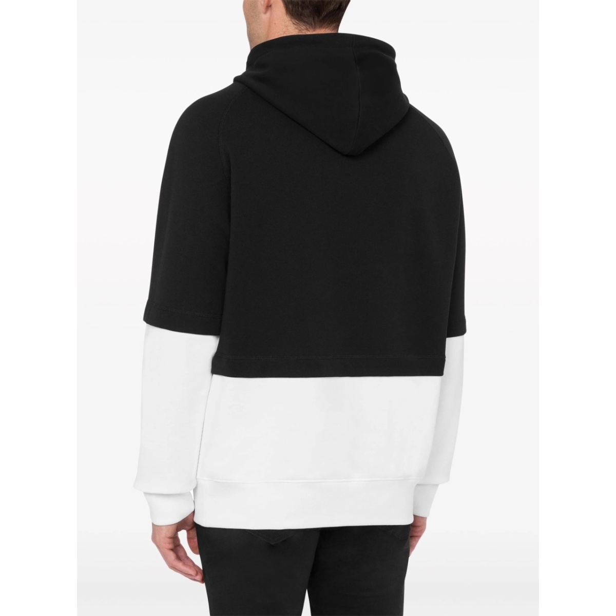 colour-block cotton hoodie - Img 3