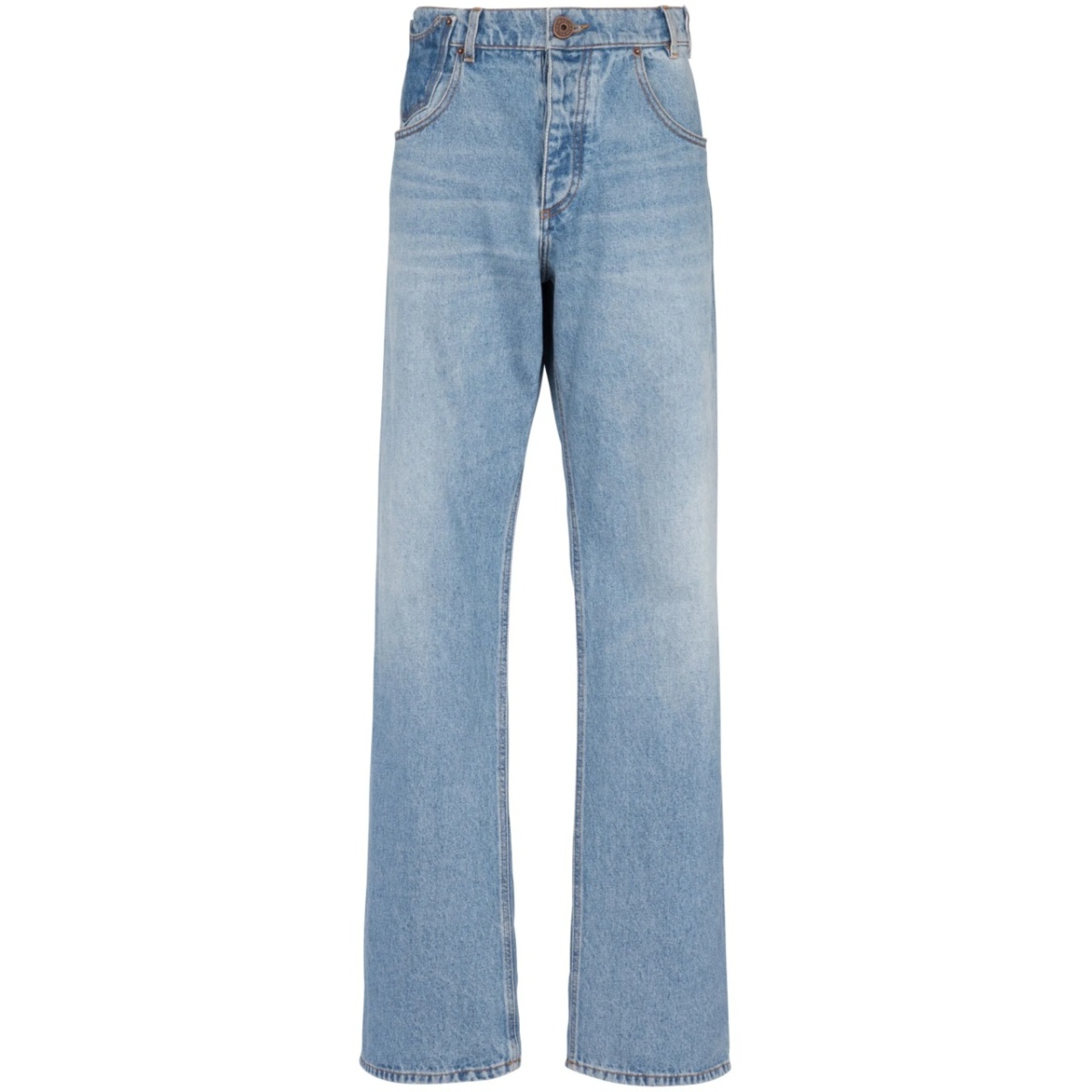 contrast-pocket wide-leg jeans