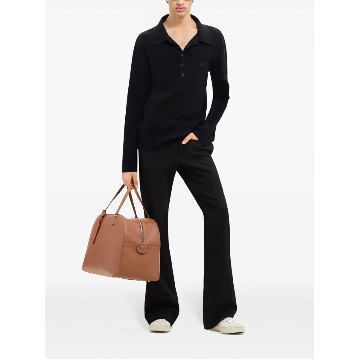 cotton-wool blend polo shirt - Img 2