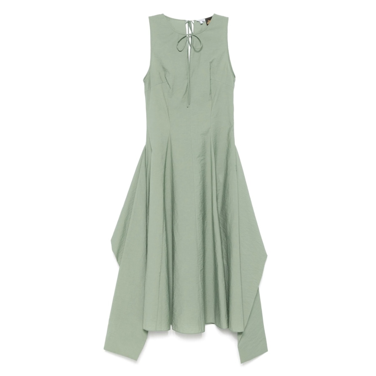 crinkle-finish midi dress