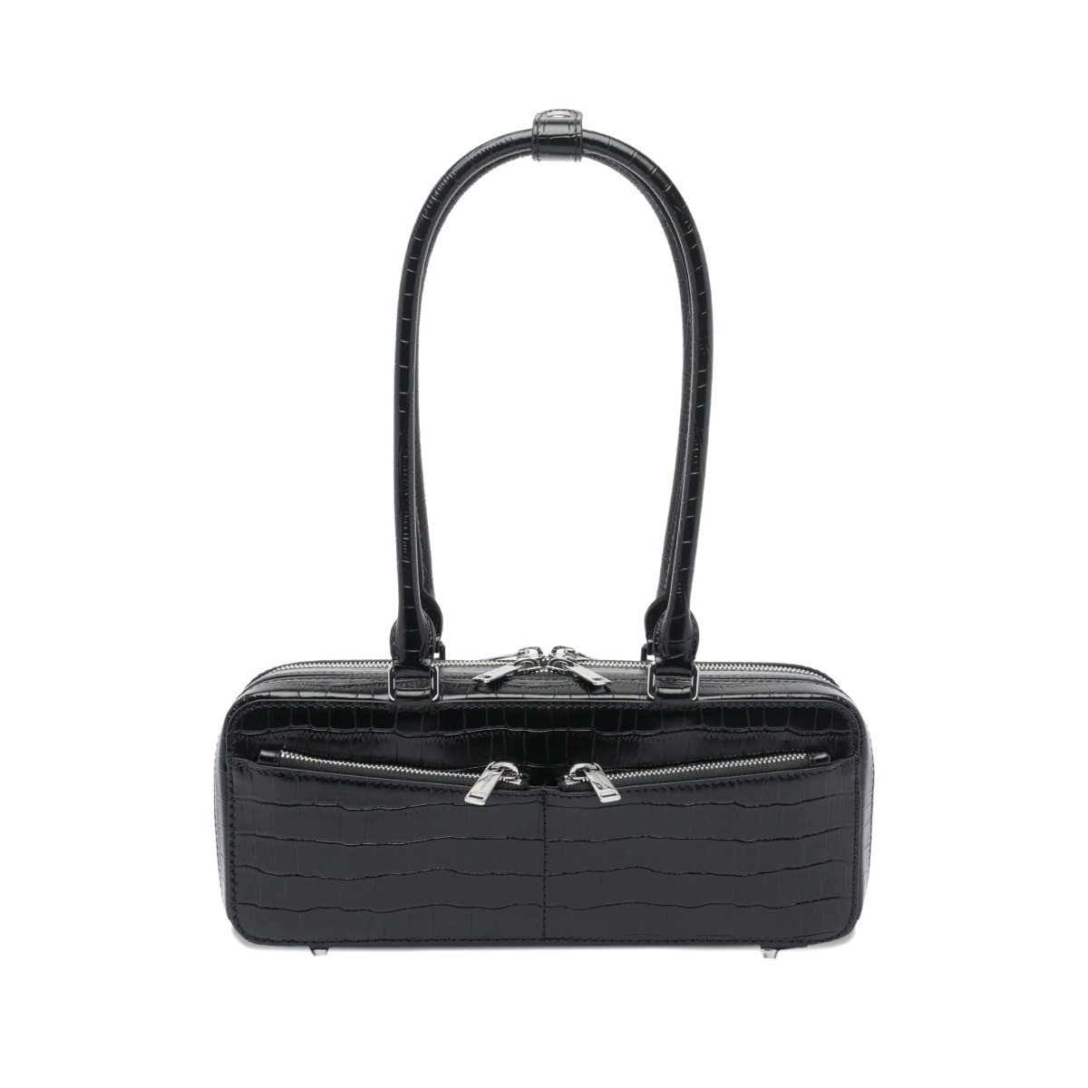 crocodile-effect shoulder bag