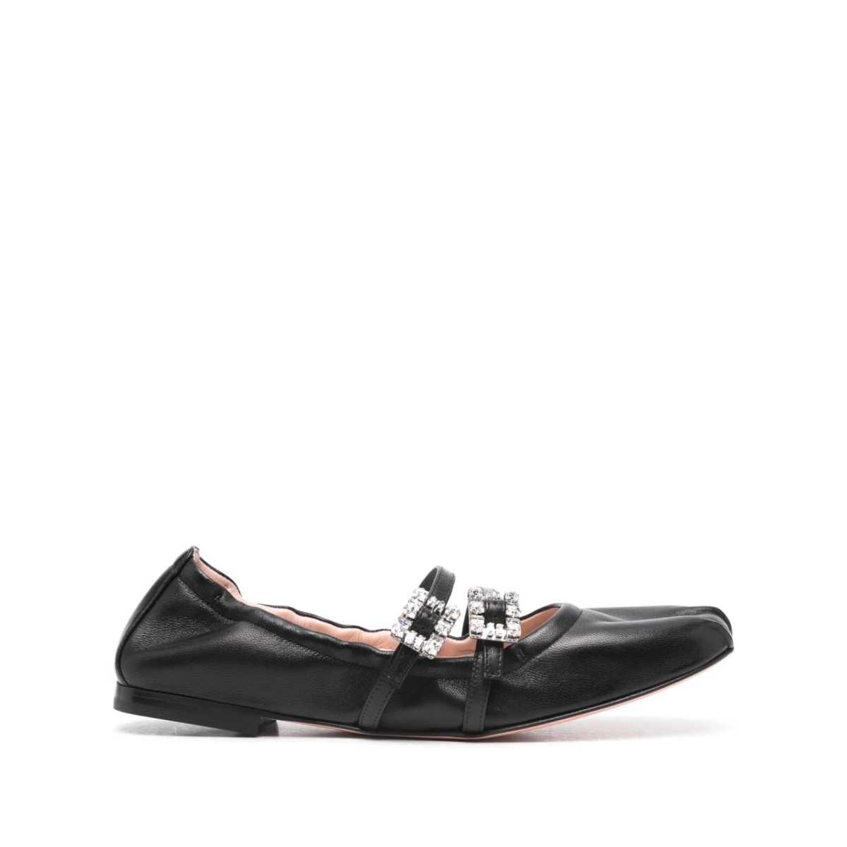 crystal-buckle ballet flats