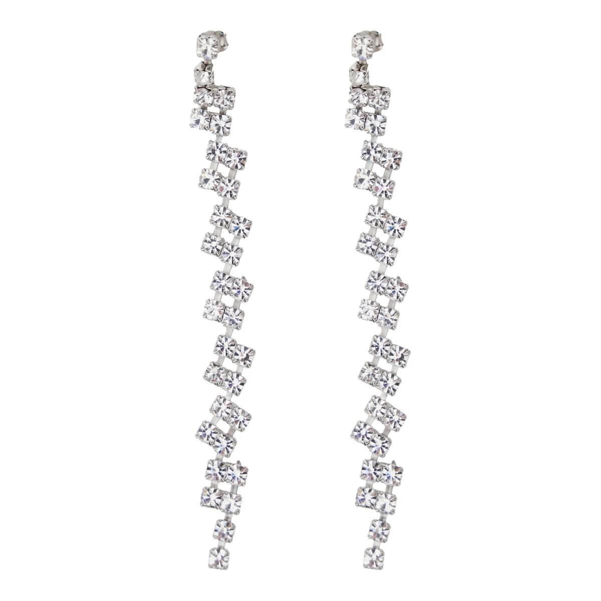 crystal-embellished drop earrings