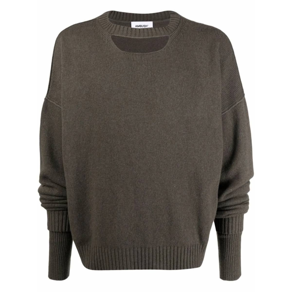 cut-out knitted jumper