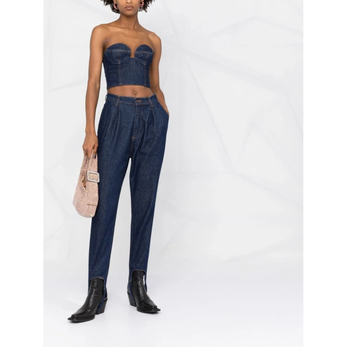 denim corset top - Img 2