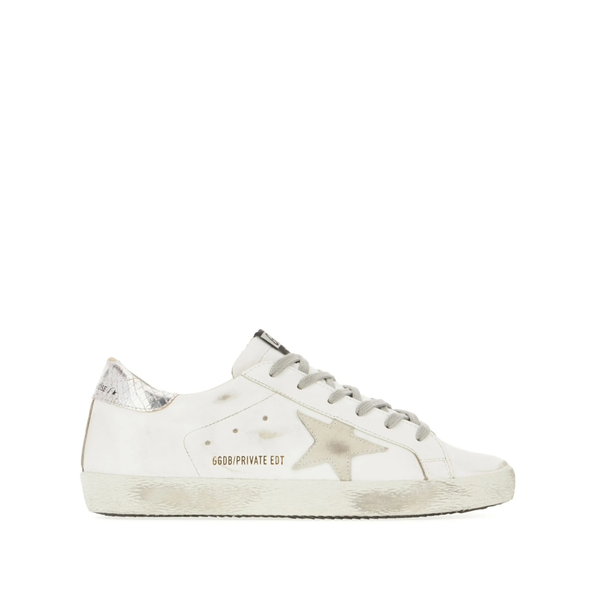 distressed-effect sneakers