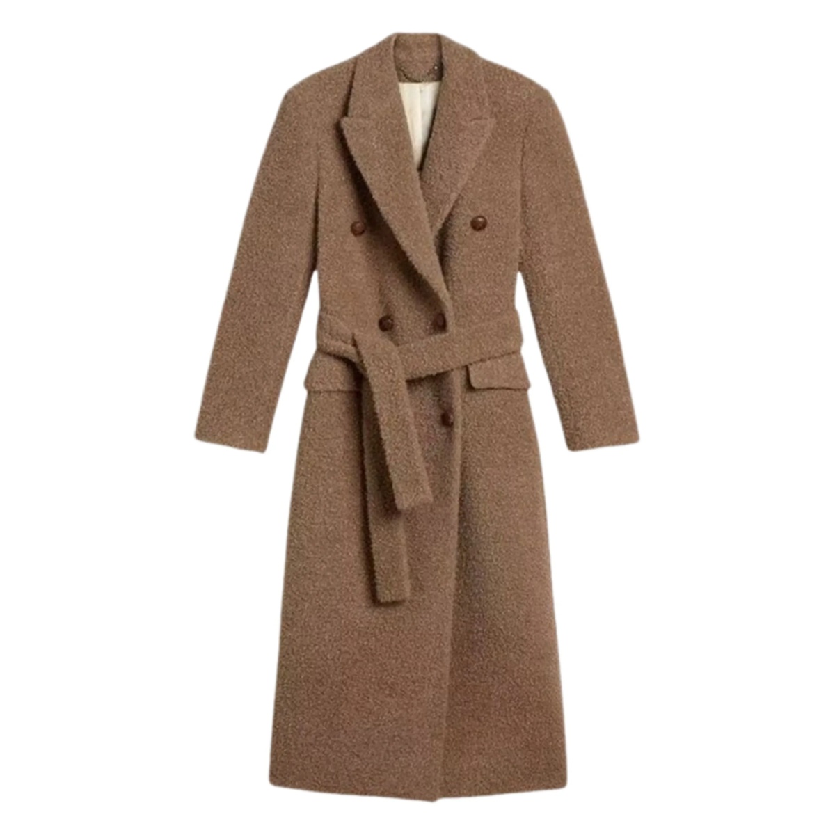 double-breasted belted coat