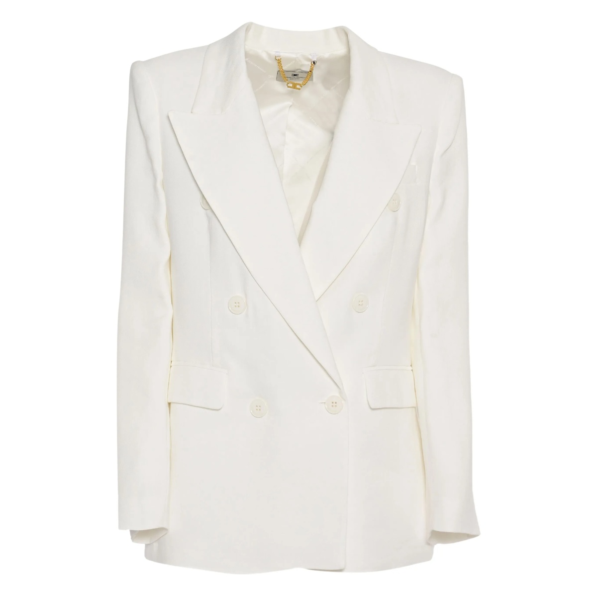 double-breasted linen jacket