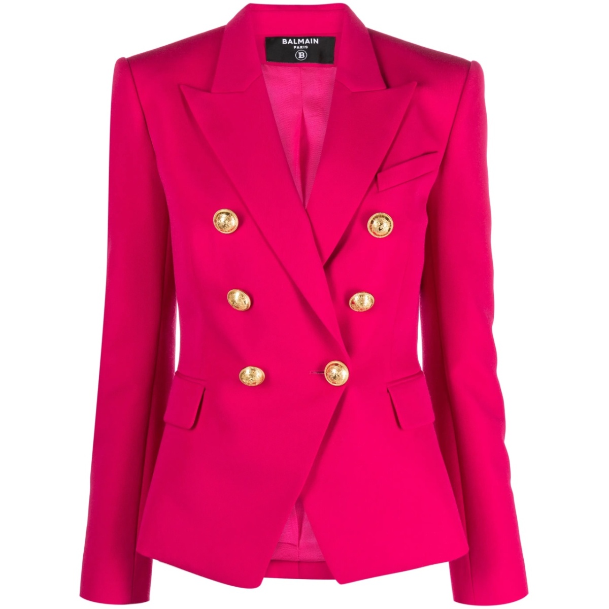 double-breasted wool blazer