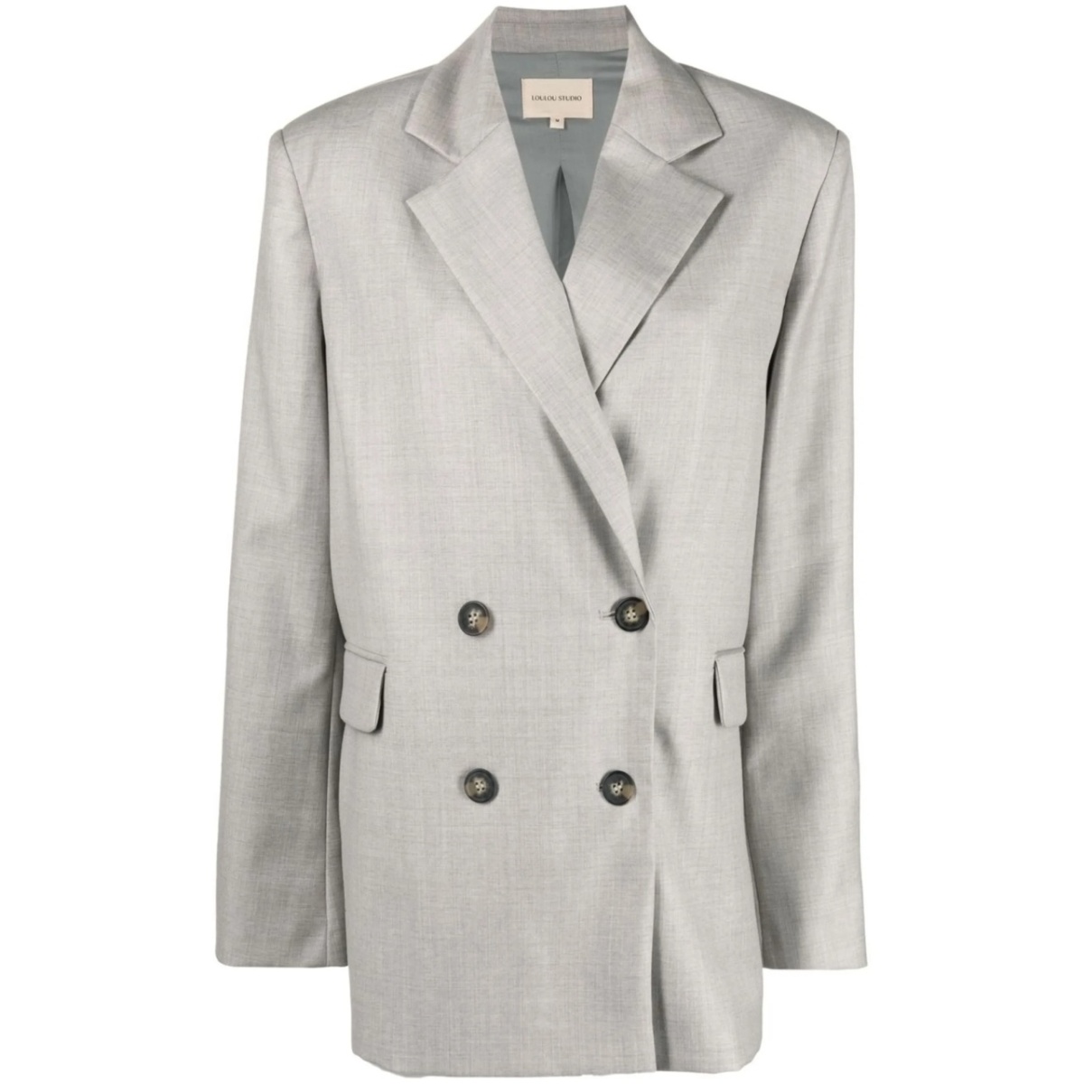double-breasted wool blazer