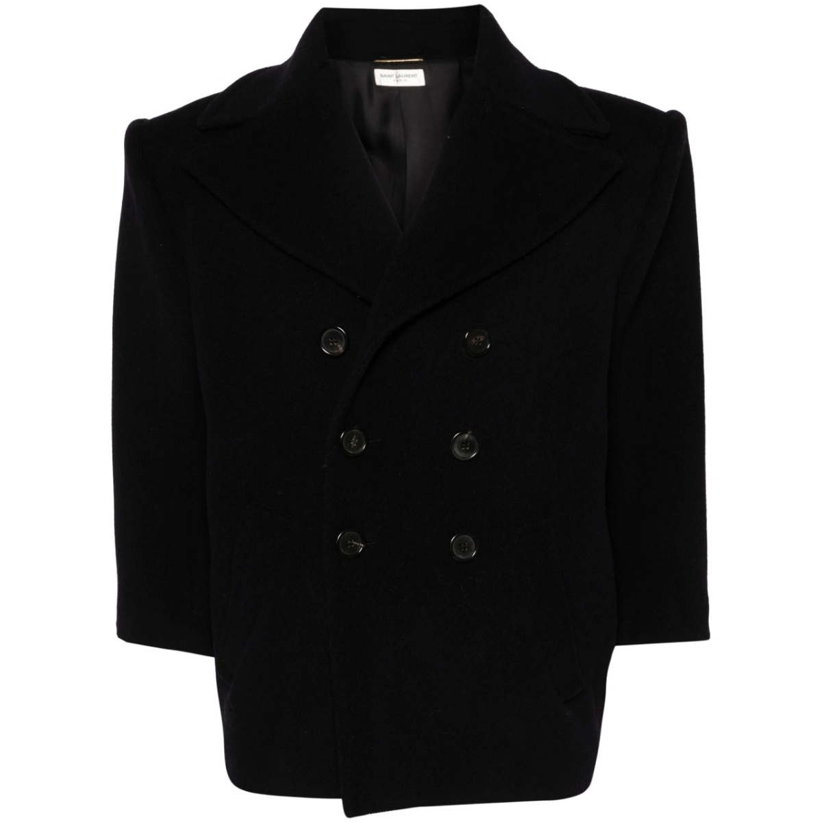 double-breasted wool coat