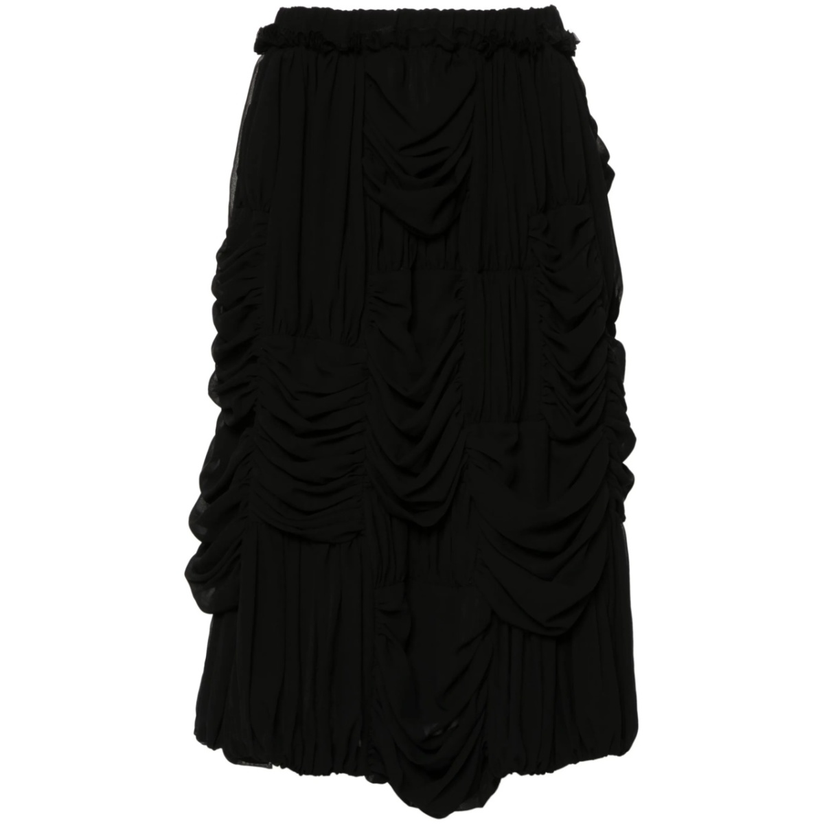 draped midi skirt