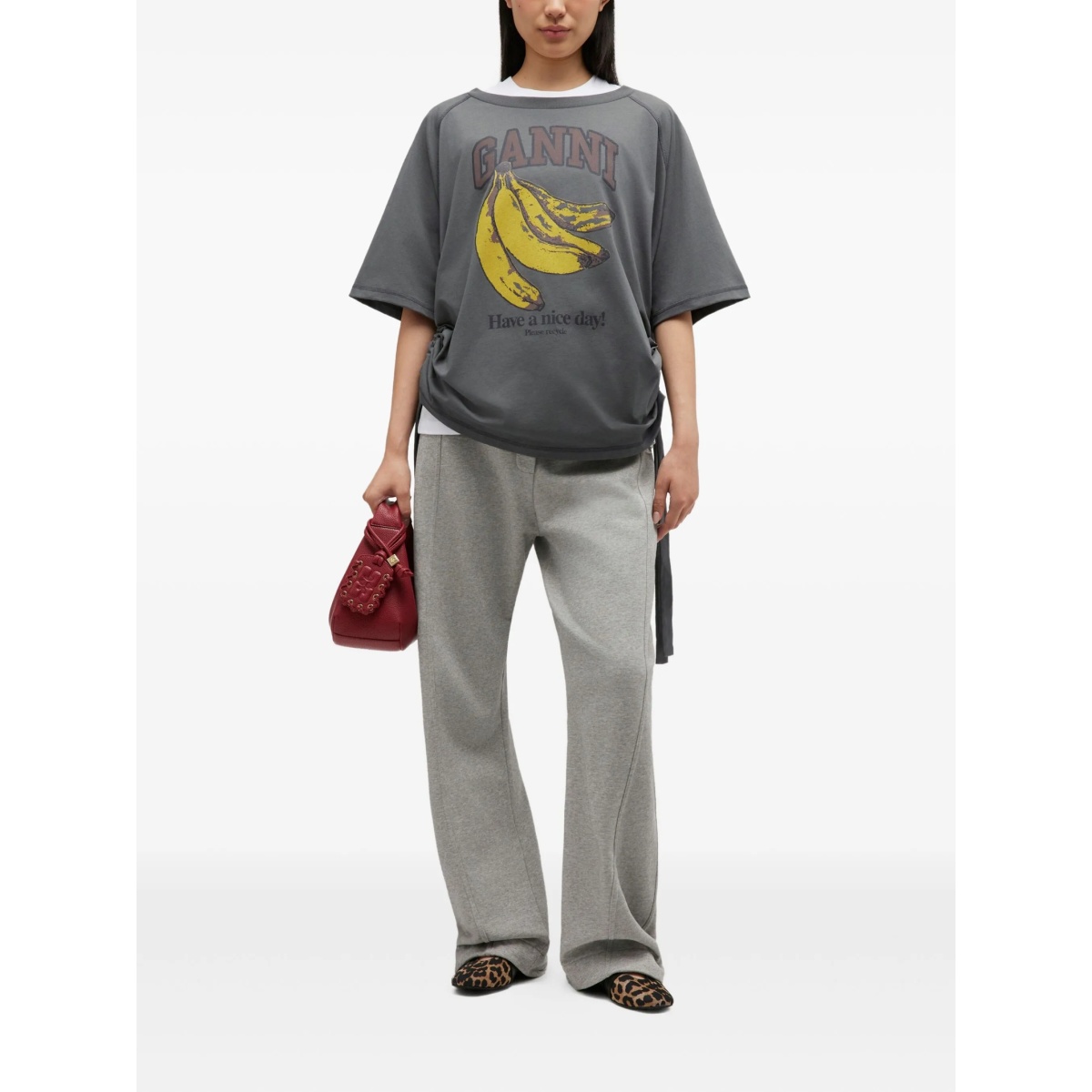 drawstring graphic T-shirt - Img 2