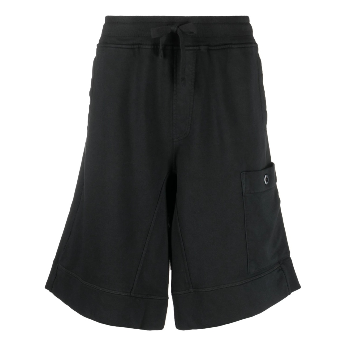drawstring-waist cotton shorts