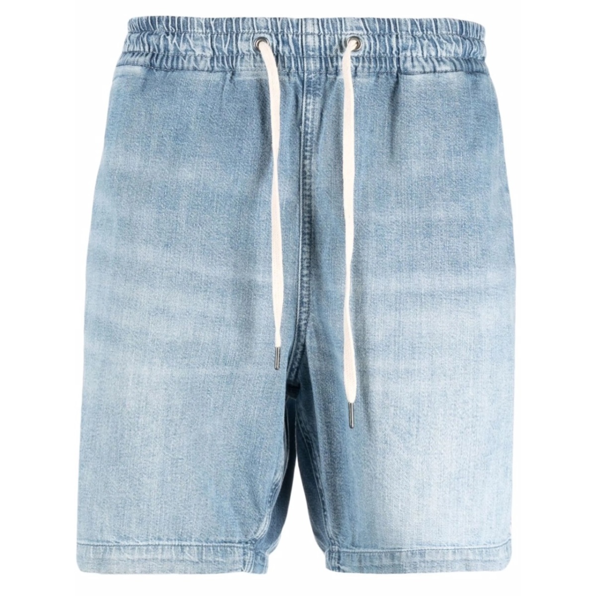 drawstring-waist denim shorts