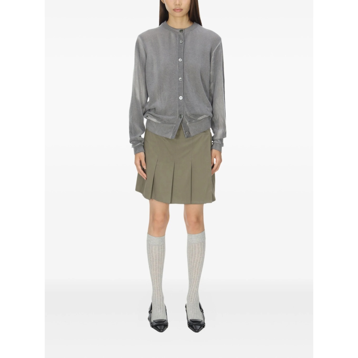 Dual button-fastening cardigan - Img 2