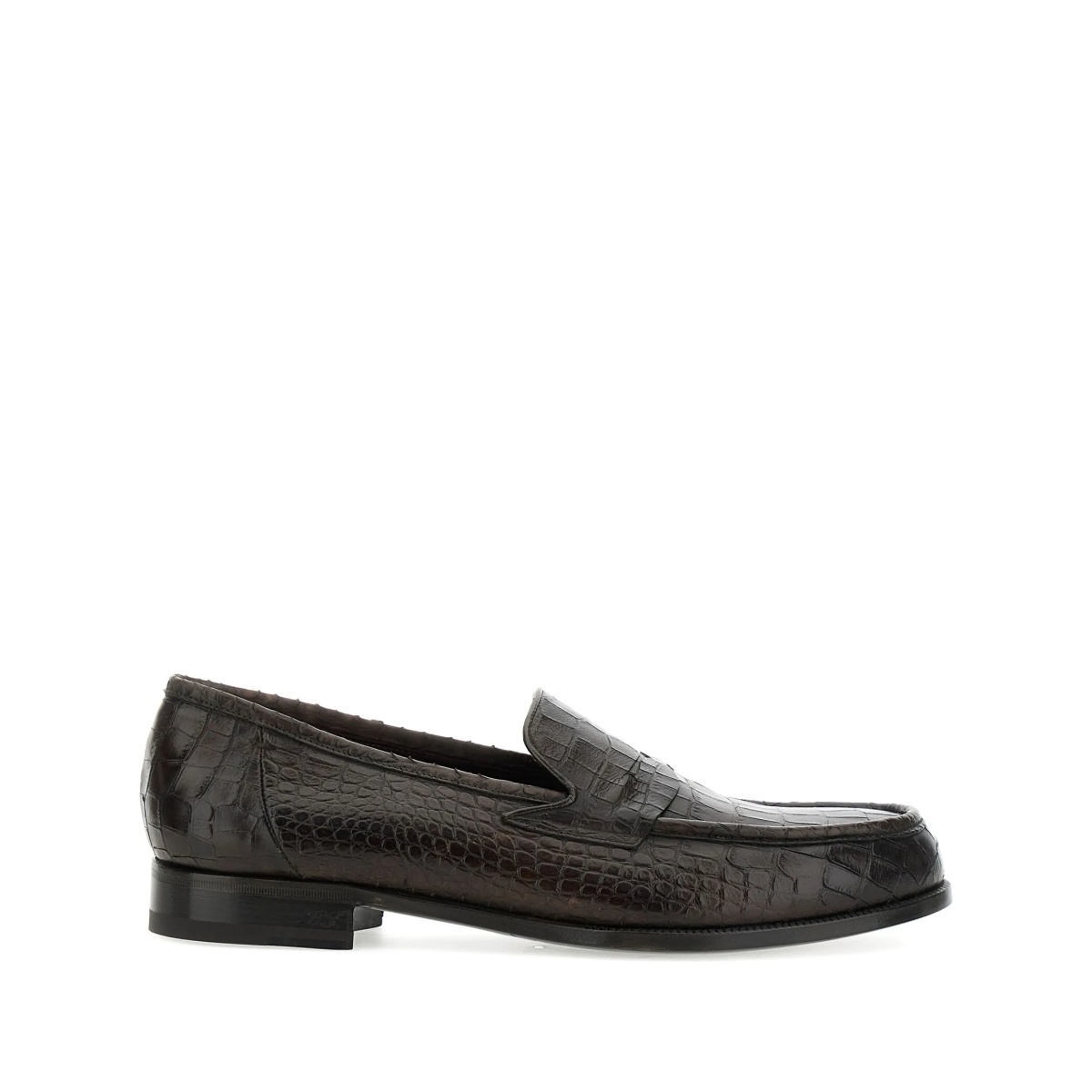 embossed-crocodile loafers