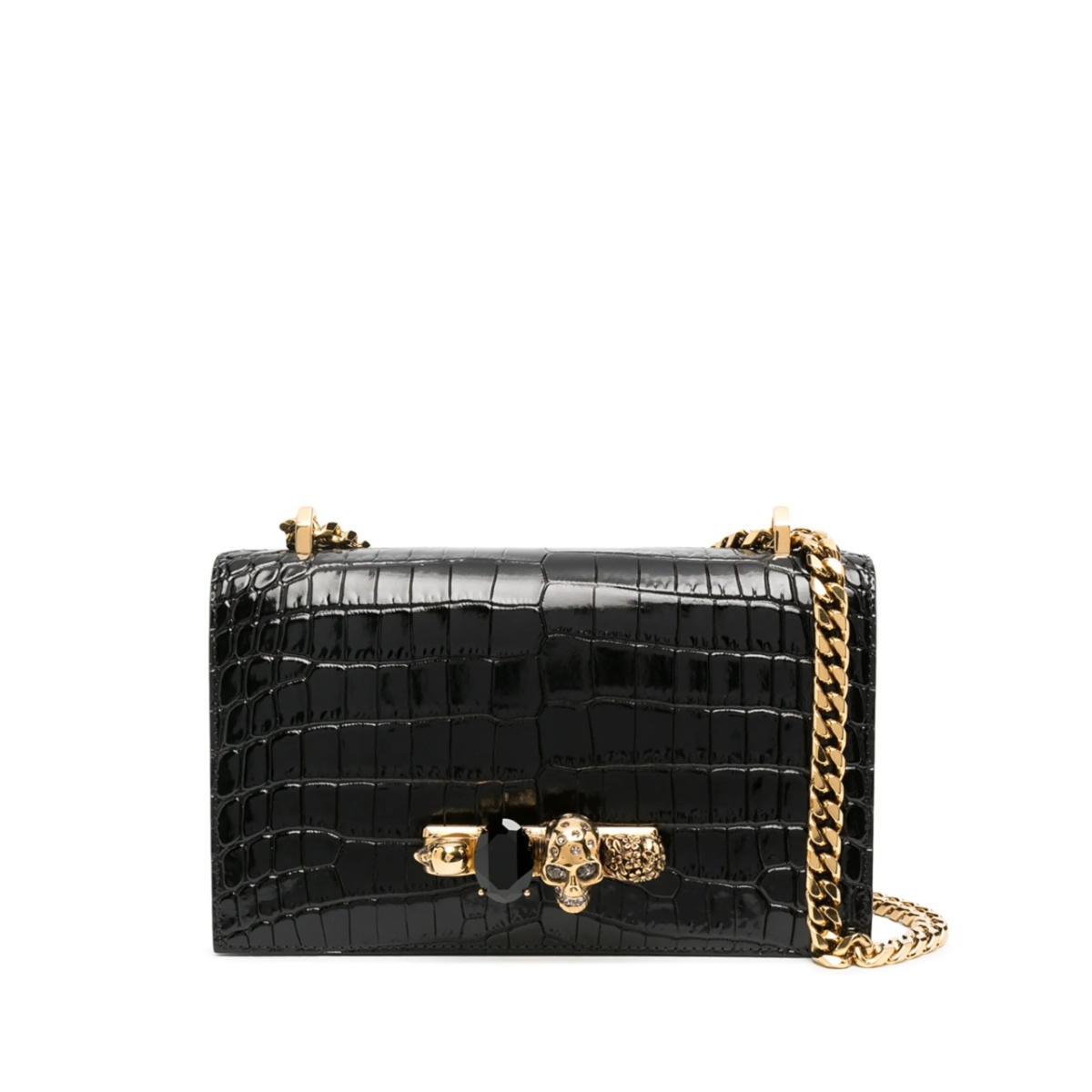 embossed knuckleduster shoulder bag
