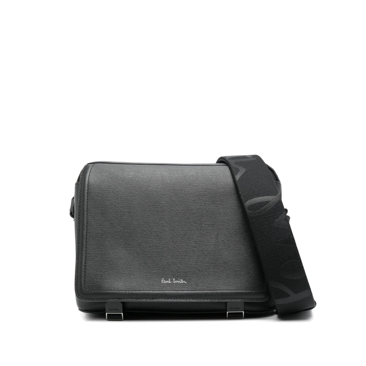 embossed-leather messenger bag