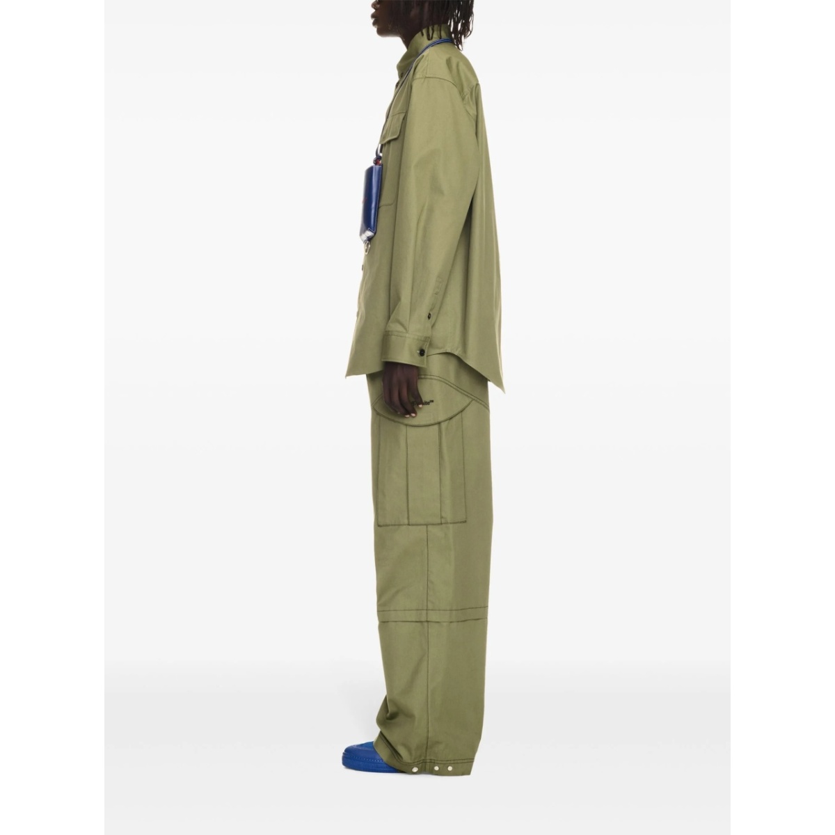 embroidered cargo straight trousers - Img 3