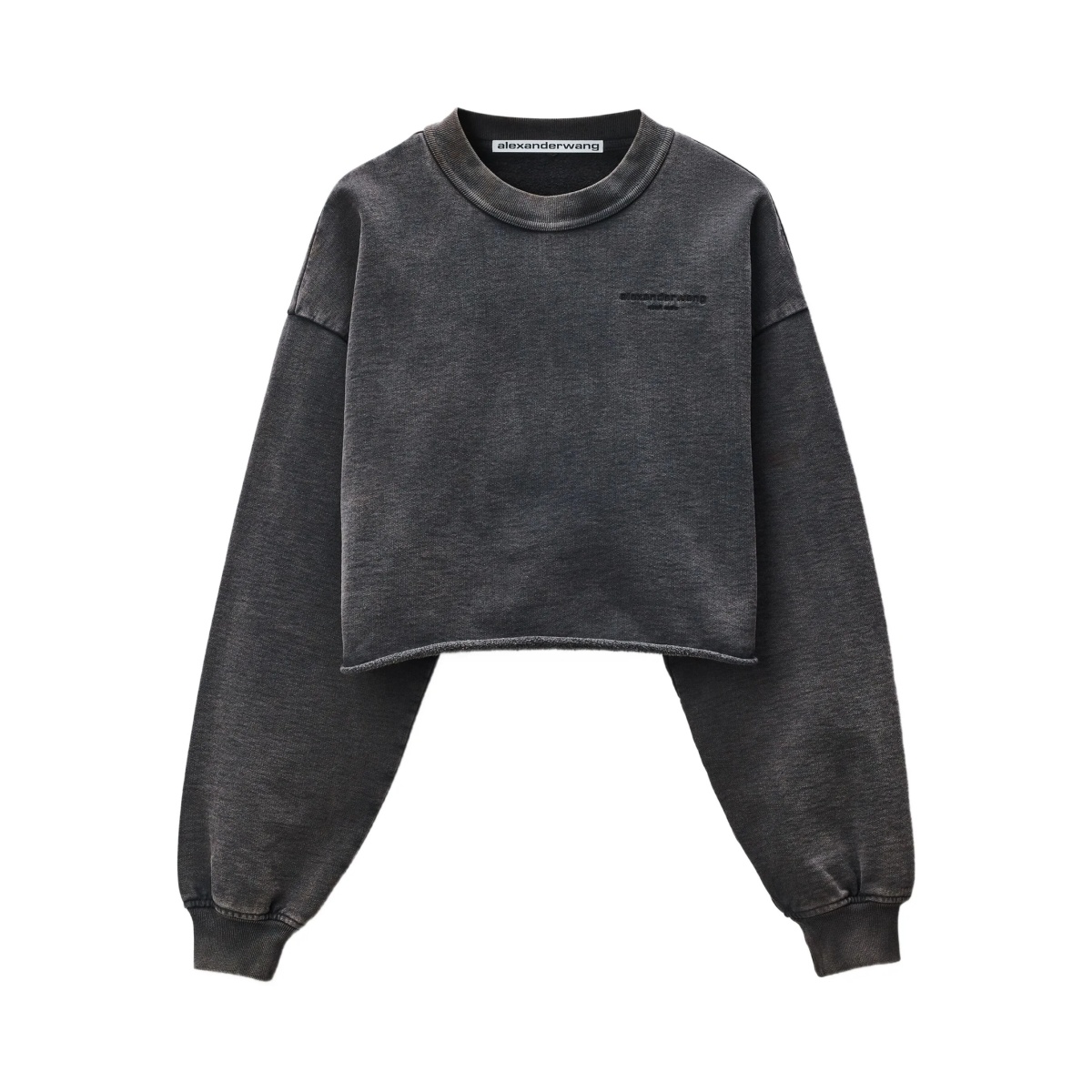 embroidered-logo cropped sweatshirt
