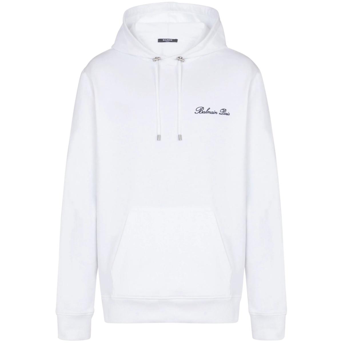 embroidered-logo hoodie