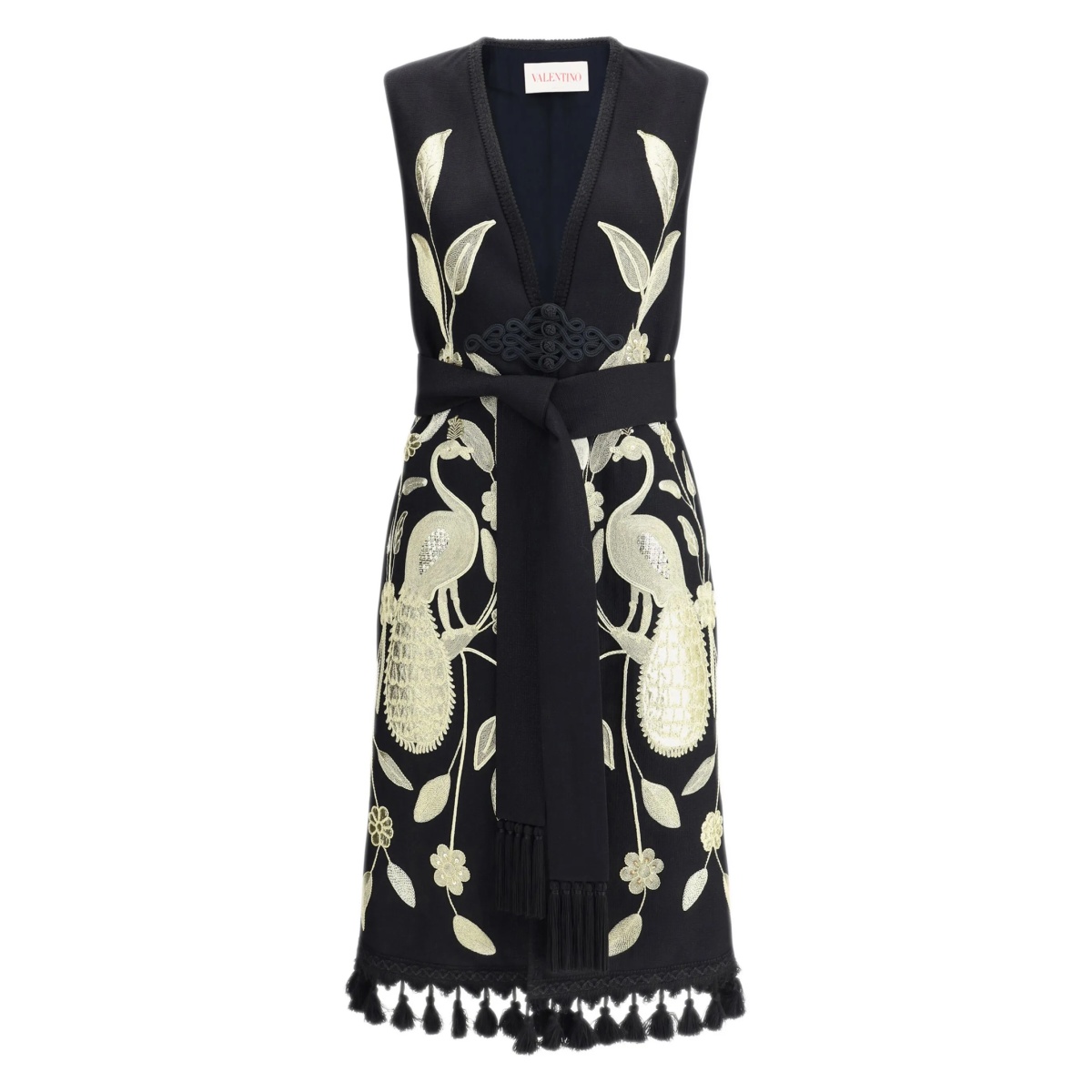 embroidered tassel coat