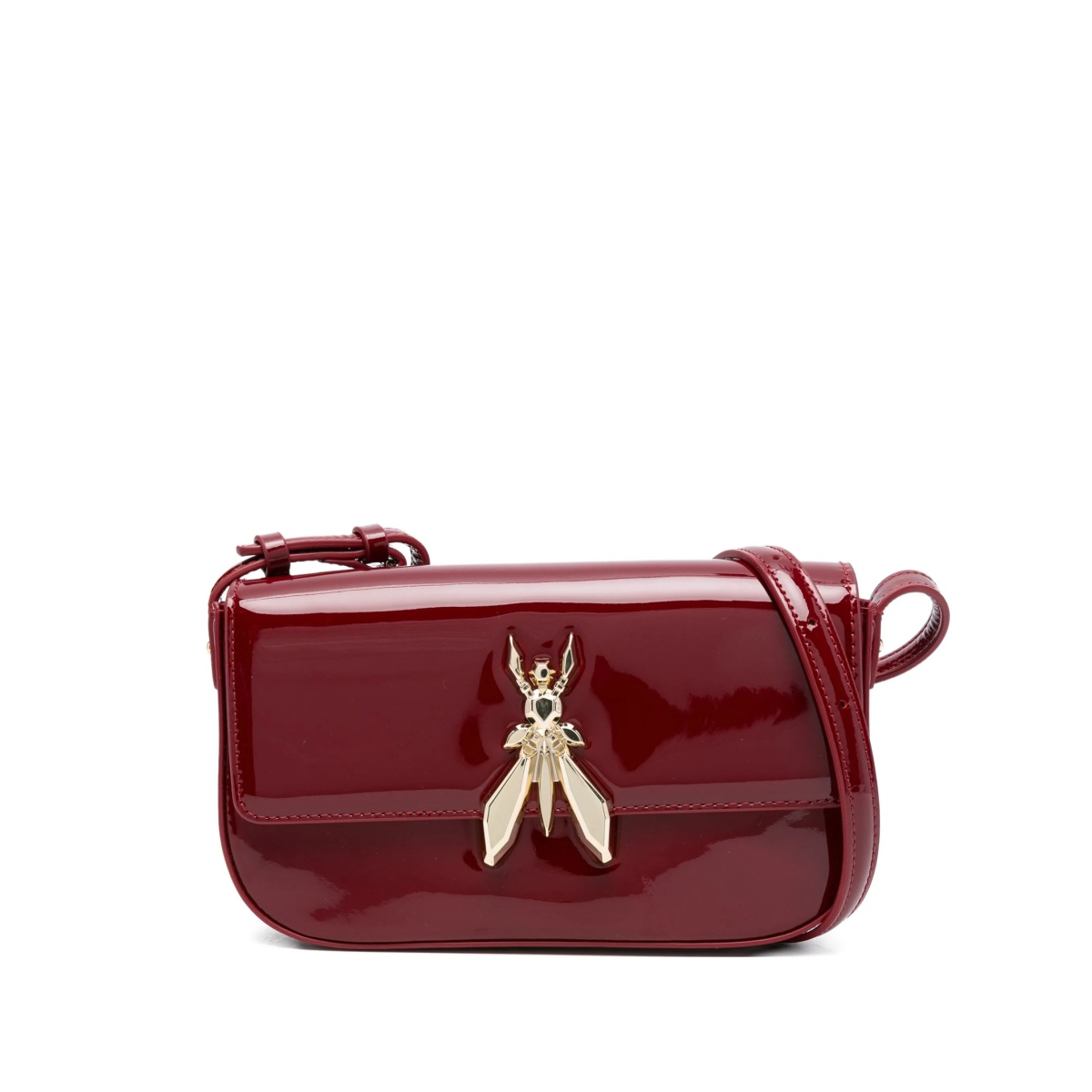 Essential patent leather shoulder bag