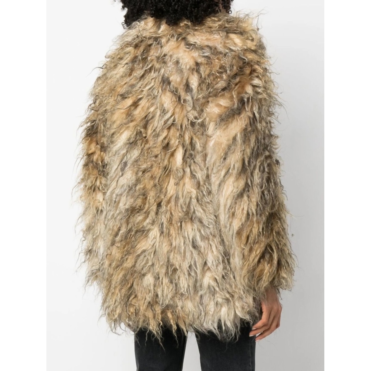 faux-fur oversize coat - Img 4