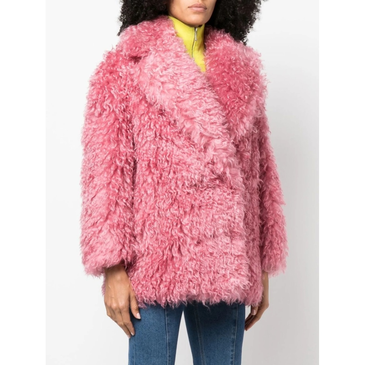 faux-shearling wrap coat - Img 3