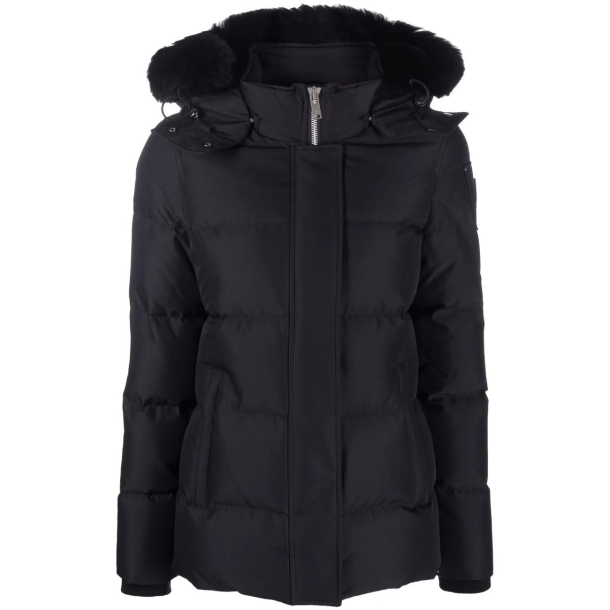 feather-down shearling-lined jacket