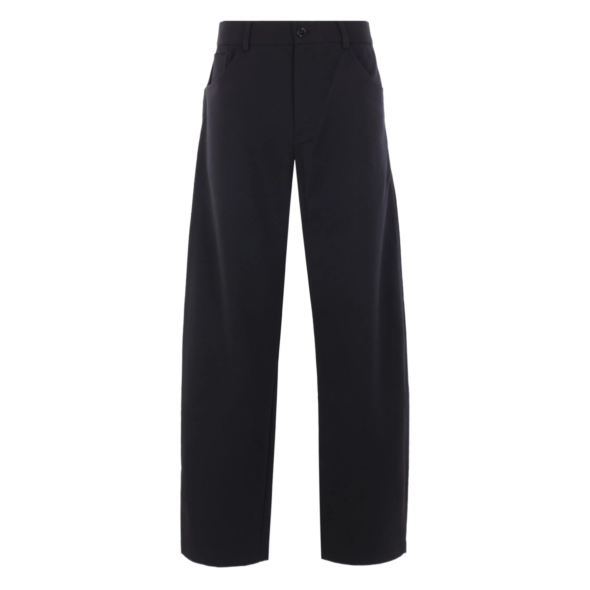 five-pocket twill trousers