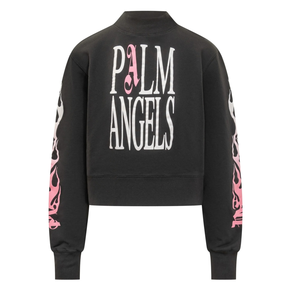 flame-print long-sleeve sweatshirt