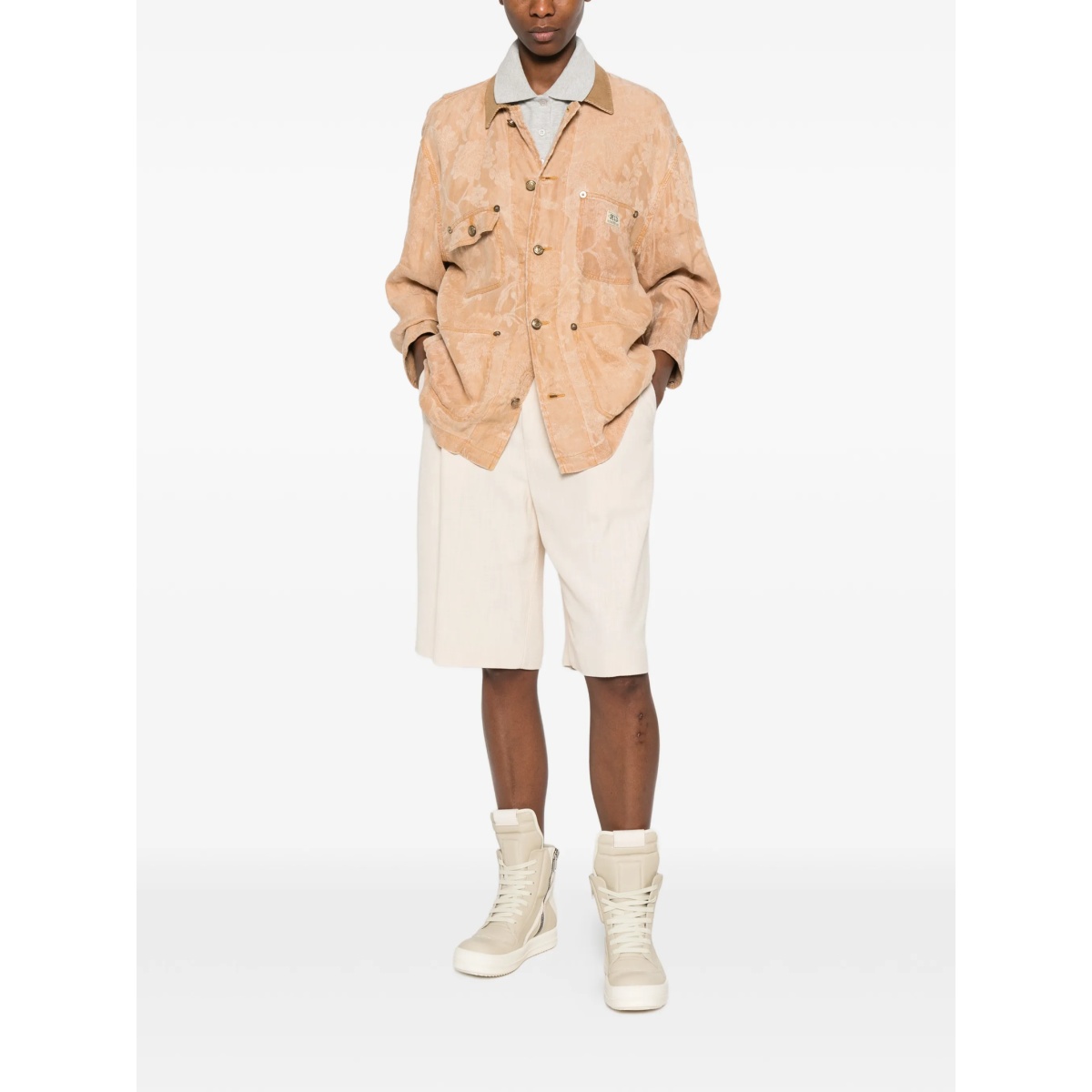 floral corduroy oversized jacket - Img 2