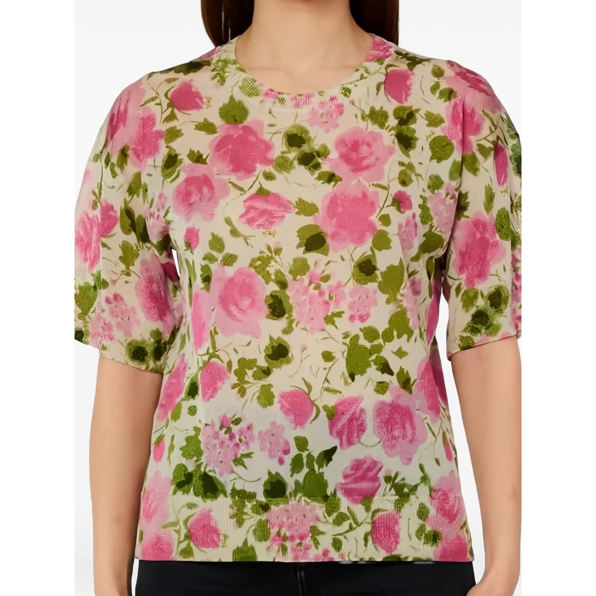 floral crew-neck top - Img 3