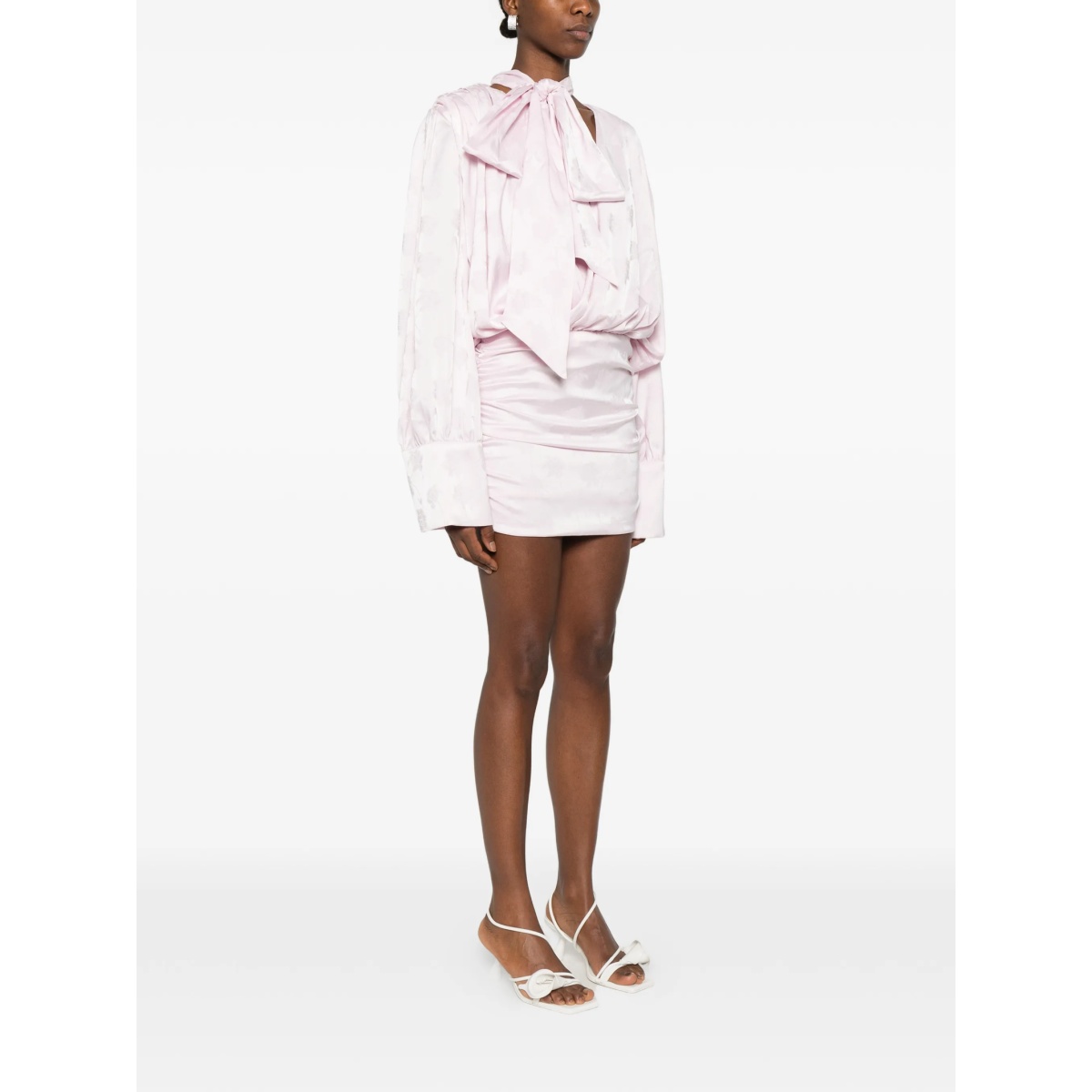 floral-jacquard mini dress - Img 3